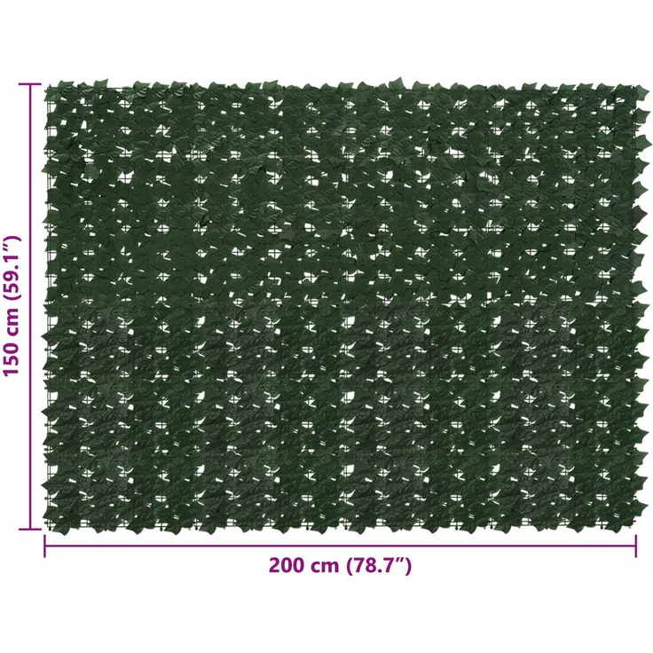 vidaXL Balkonsichtschutz mit Blättern Dunkelgrün 200 x 150 cm 42040632 – Bild 5