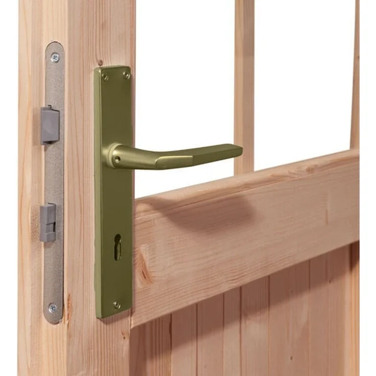 Gartenhaus Bastrup 8 - 670x297 cm mit Anbaudach 3,00 m mit Seiten- und Rückwand, 28 mm Holz naturbelassen, Karibu – Bild 6