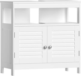 VASAGLE Waschbeckenunterschrank ohne Waschbecken mit Lamellentüren