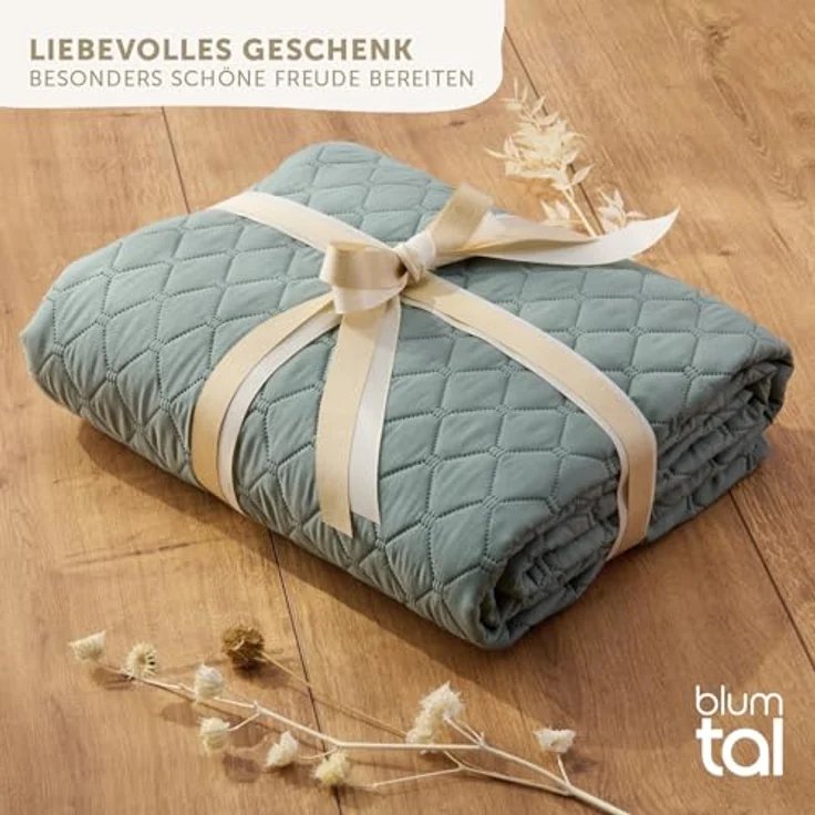Blumtal Tagesdecke Tagesdecke Oeko-TEX zertifizierter Bettüberwurf als Tagesdecke, in drei Größen verfügbar – Bild 7