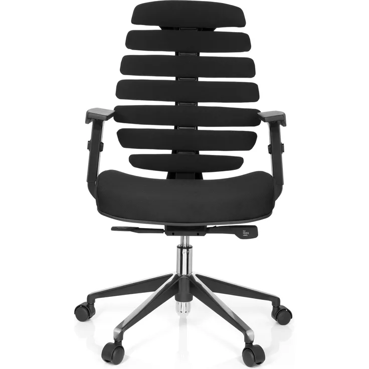 hjh OFFICE Profi Bürostuhl ERGO LINE II Stoff Schwarz