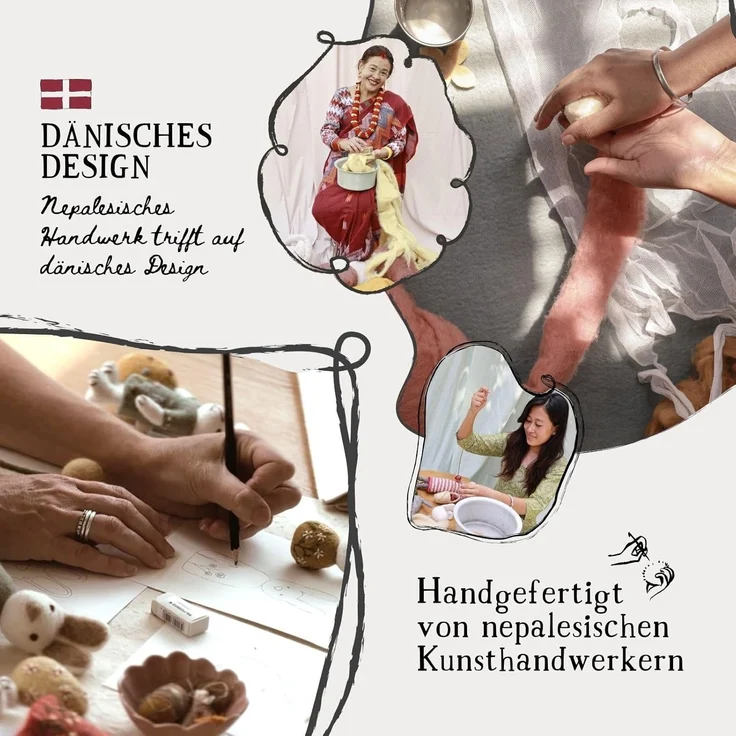 Én Gry & Sif Wimpelkette aus Filz, Kinderzimmer Babyzimmer Deko zum Aufhängen, hand-made, fair-trade, Girlande 190cm – Bild 3