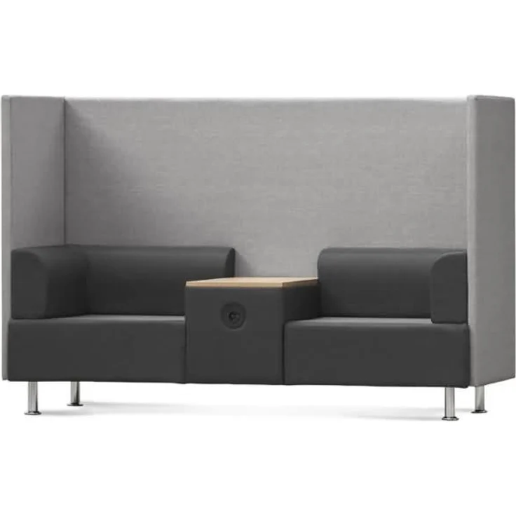 Rocada Sitzsofa Be Soft Doppelsitz + Tisch grau – Bild 1