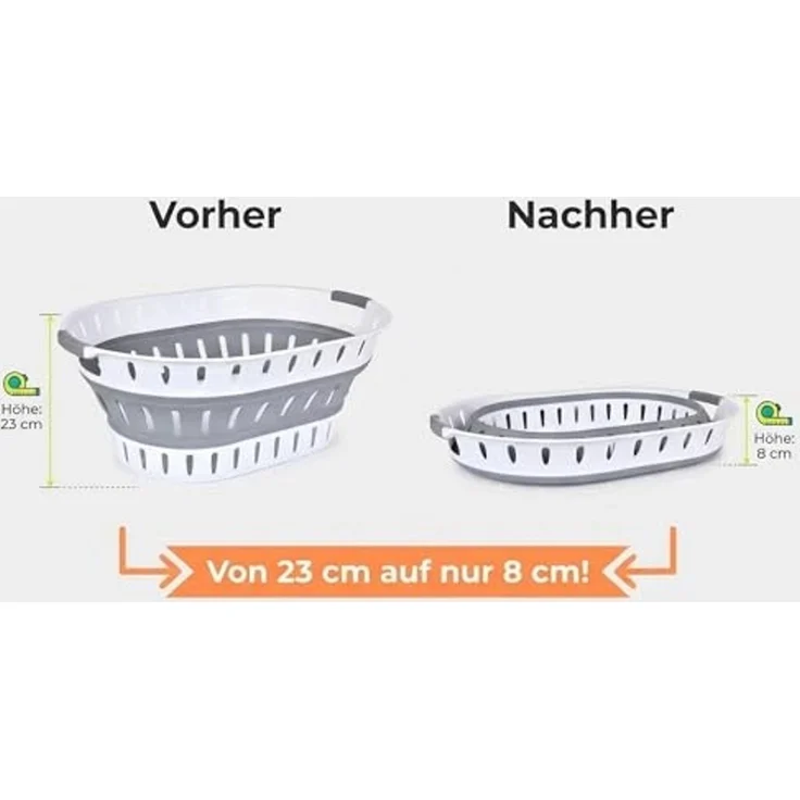 König Design Wäschekorb faltbar Wäschesammler Wäschebox Wäschetonne Organizer, Laundry Baskets Wäschewanne robust, platzsparend, Aufbewahrungskorb – Bild 3