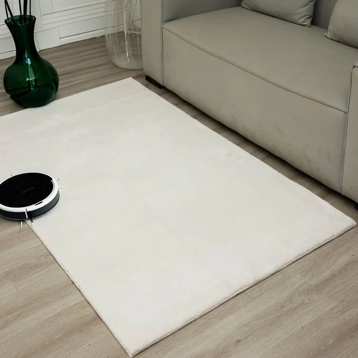 Vimoda Fellteppich Lisa, aus Mikrofaser rutschfeste und warme Oberfläche, Höhe: 16 mm, Teppich Wohnzimmer extra flauschig & weich, dicht, Kinderzimmer – Bild 2