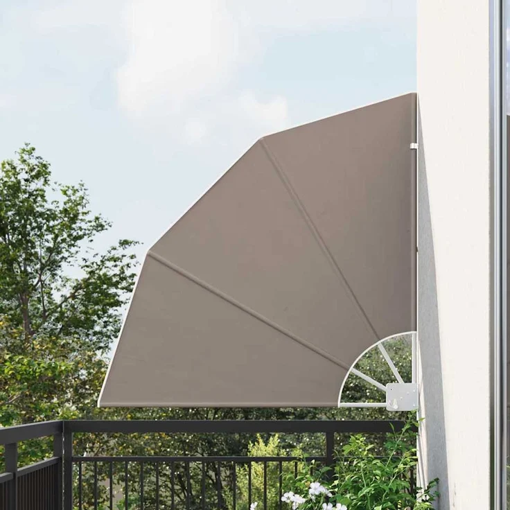 vidaXL Balkon Sichtschutz Taupe 115 x 115 cm Polyester 42000909 – Bild 1
