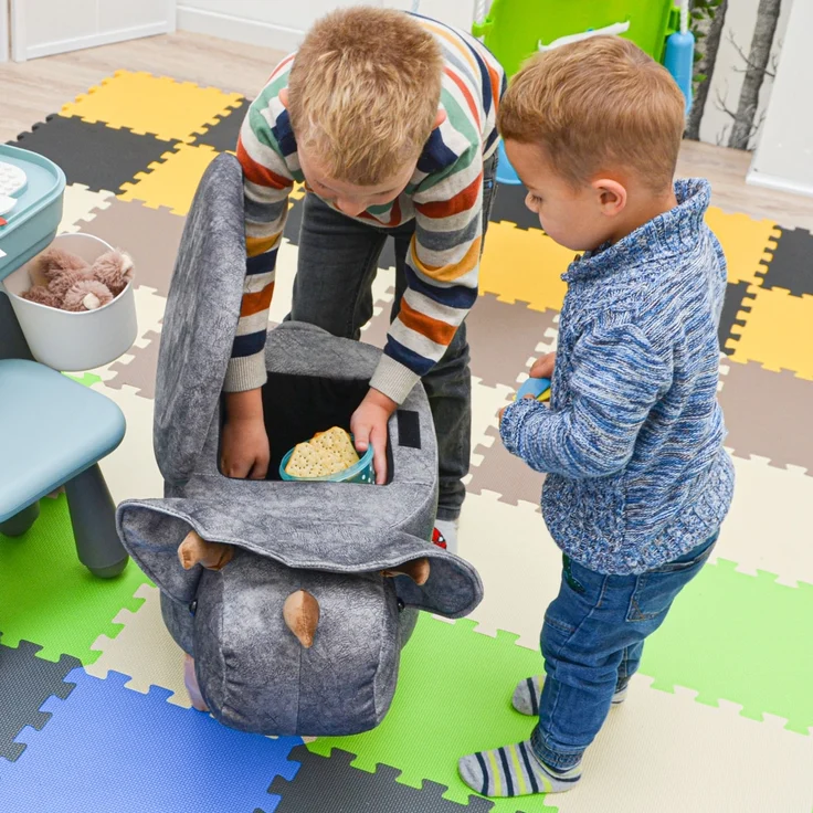 Dino Spielzeug Hocker mit Stauraum 70x40x50cm Sitzhocker für Kinder Deko – Bild 3