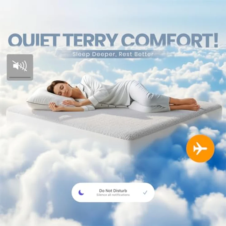 Utopia Bedding Premium 200 GSM 100% Waterproof Mattress Protector, Terry Mattress Cover, Breathable, Fitted Style All Around Elastic (Queen) – Bild 9