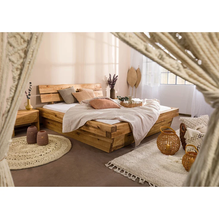 Bett mit Bettkasten Wildeiche 180x200 natur geölt INNSBRUCK #280 – Bild 3