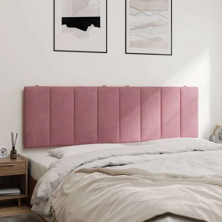 vidaXL Kopfteil-Kissen Rosa 160 cm Samt 374680 – Bild 4
