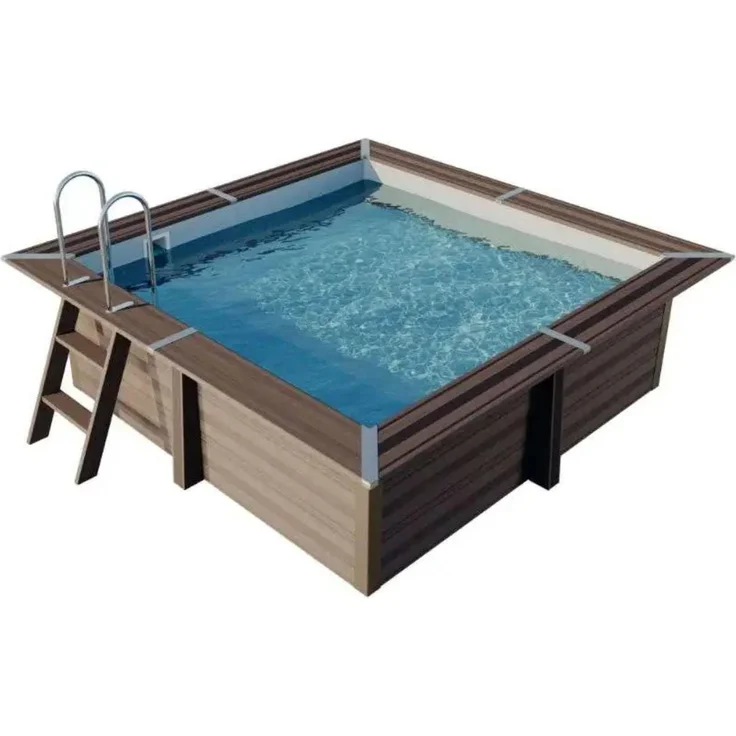 Gre Pools WPC Pool Rhodos Pool aus Holz/Kunststoff in Grau – Bild 3