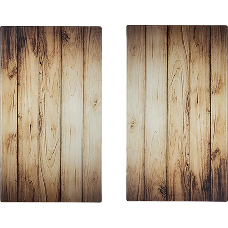 Michelino 2-tlg. Kochfeld-Abdeckplatte 52x30cm Holz-Optik 47114