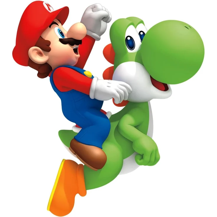 Nintendo Super Mario Bros mit Yoshi und Mario Wandaufkleber – Bild 1