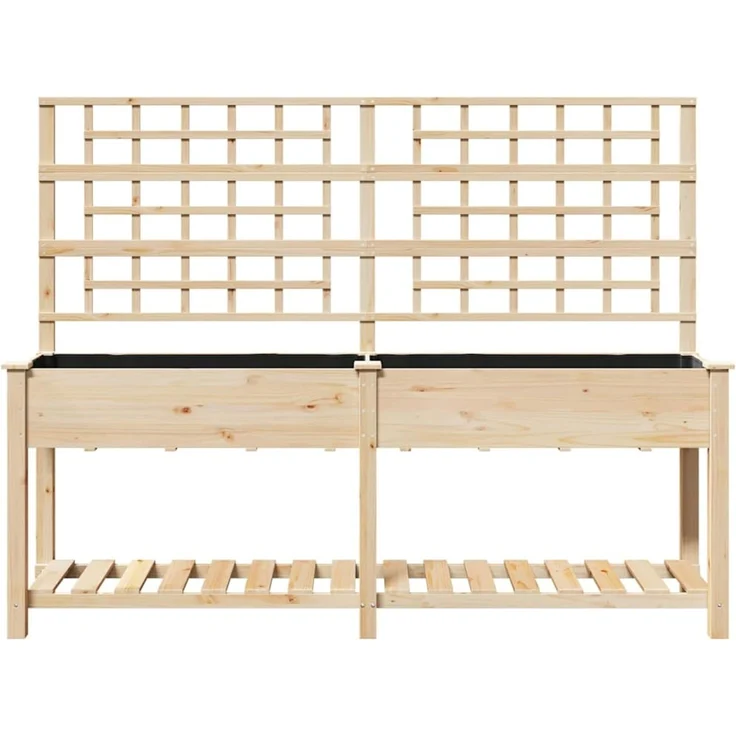 vidaXL Garten-Pflanzgefäß mit Regal Beige 203,5 x 54 x 152,5 cm 42006573 – Bild 4
