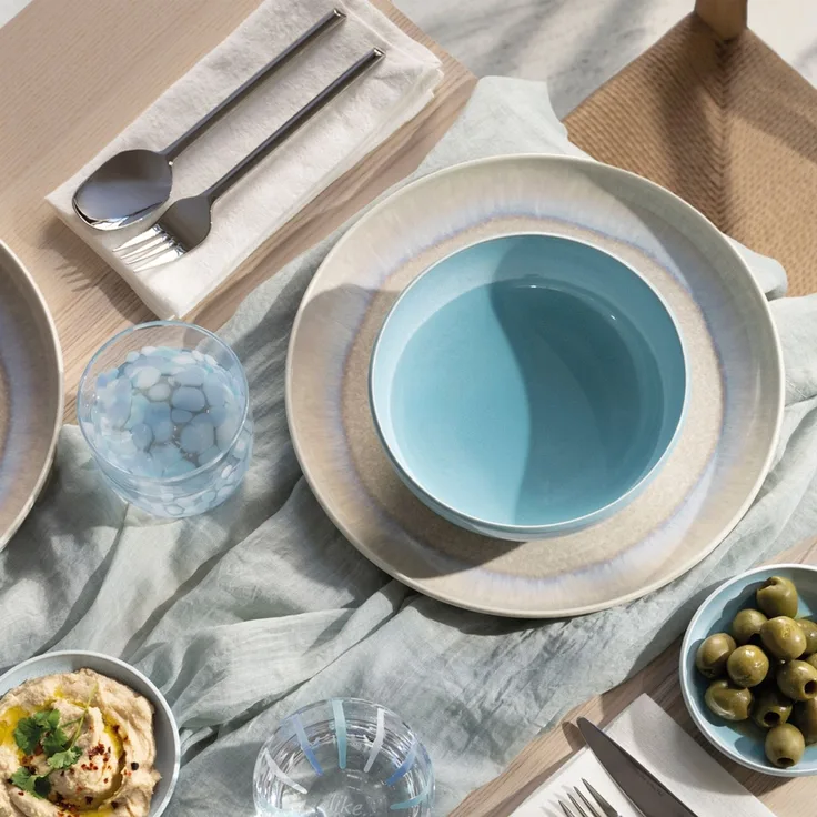 like. by Villeroy & Boch Perlemor Aqua Einsteiger-Set 8-teilig