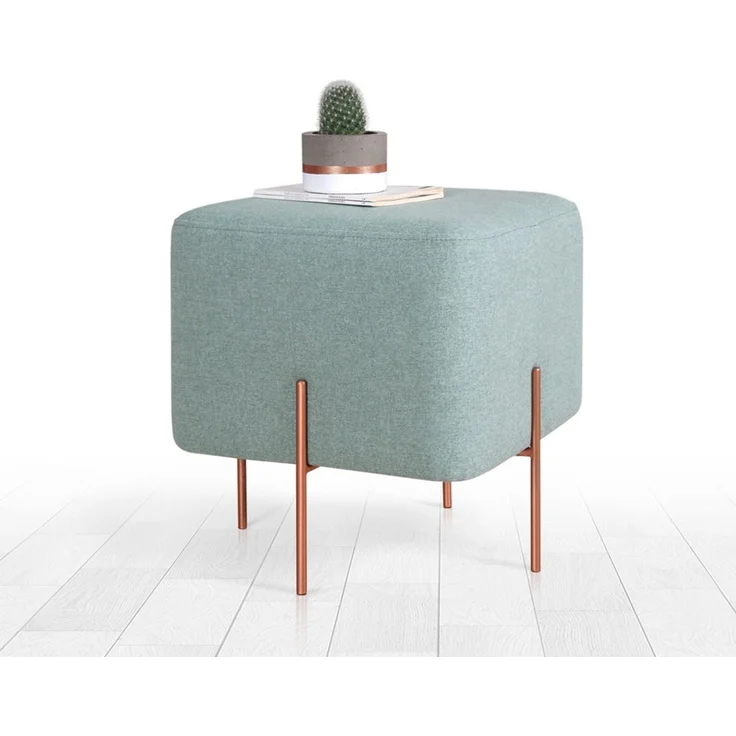 Hanah Home 'Copper 54 - Sea Green' Pouffe, Meeresgrün, 40 x 42 x 40 cm – Bild 2