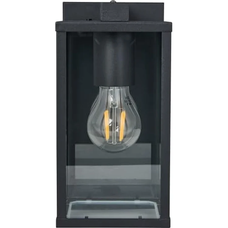 Eglo 900288 Wandleuchte BUDRONE schwarz E27 1X40W L:12cm B:16. 5cm H:27cm dimmbar IP44 – Bild 2
