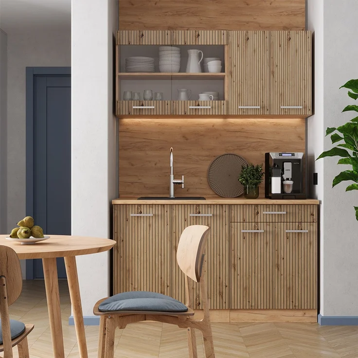 Küchenfront R-Line Artisan-Eiche 44.6x59 cm Möbelfront für den Hängeschrank Vicco – Bild 3