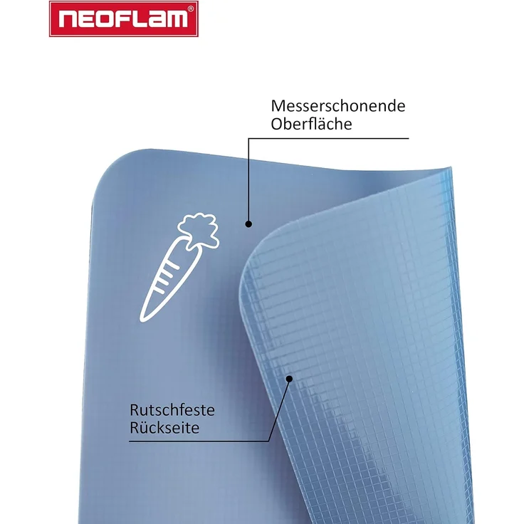 NEOFLAM® Schneidebrett Flexible Schneidematten, 4tlg, Kunststoff, (4-St) – Bild 5