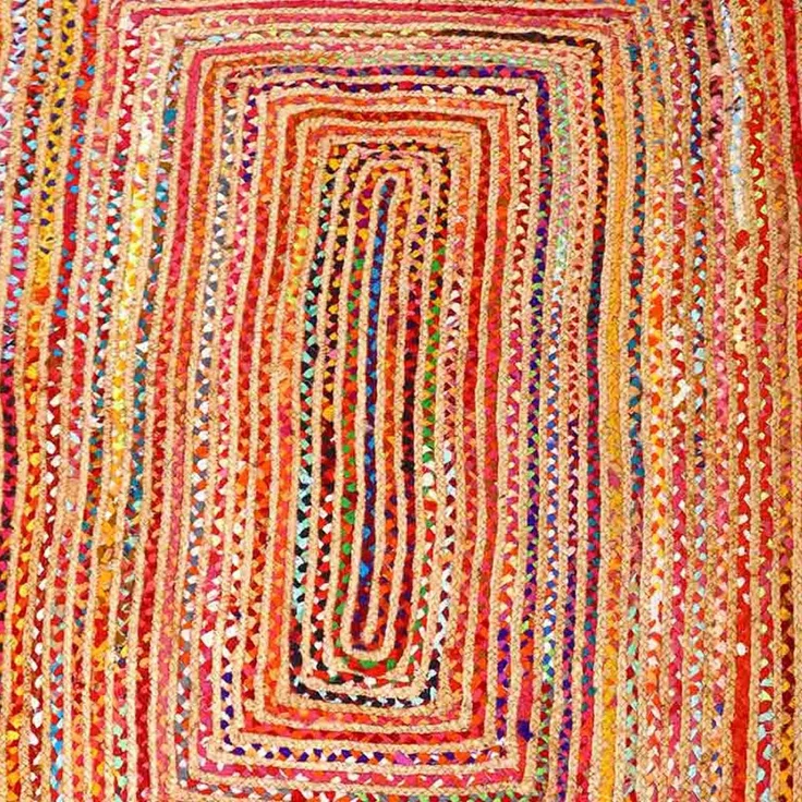 Jute Teppich Esha bunt 90x150 cm – Bild 3