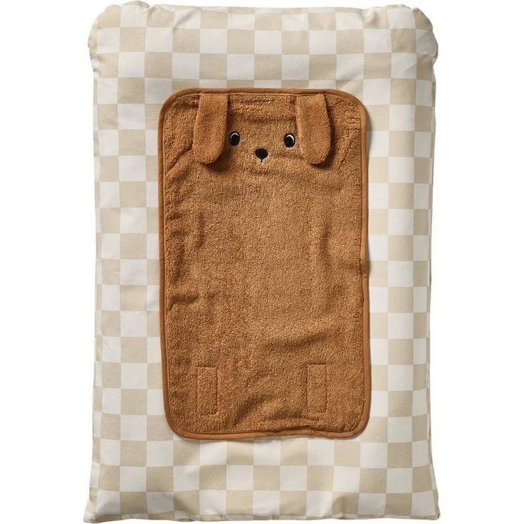 VERTBAUDET Achille Wickelauflage, kariert, Beige, 72x49 cm – Bild 3