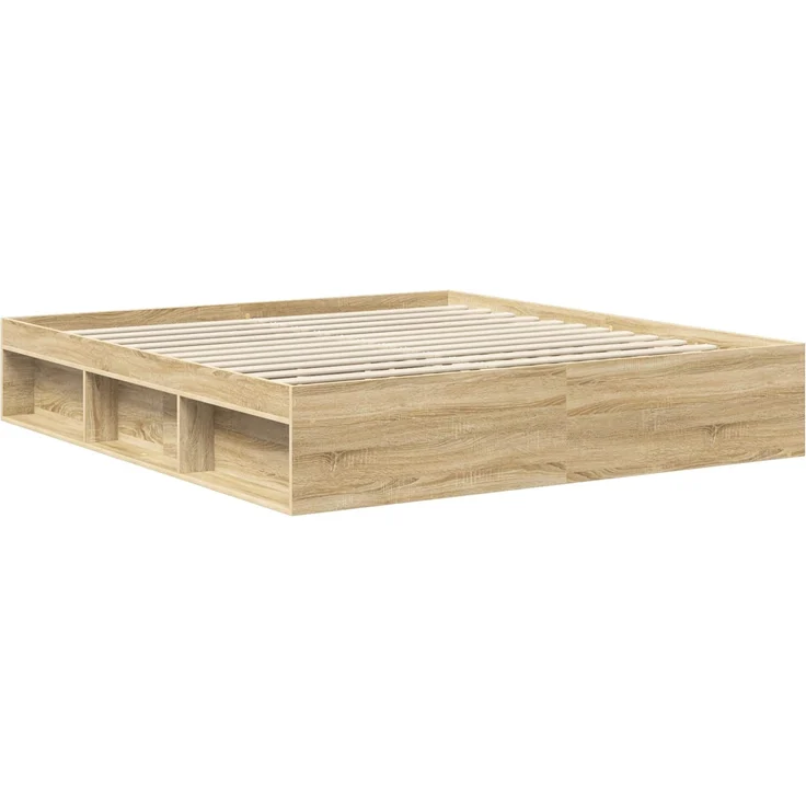 vidaXL Bettrahmen Sonoma 180 x 200 cm Massives Kiefernholz 3411385 – Bild 4
