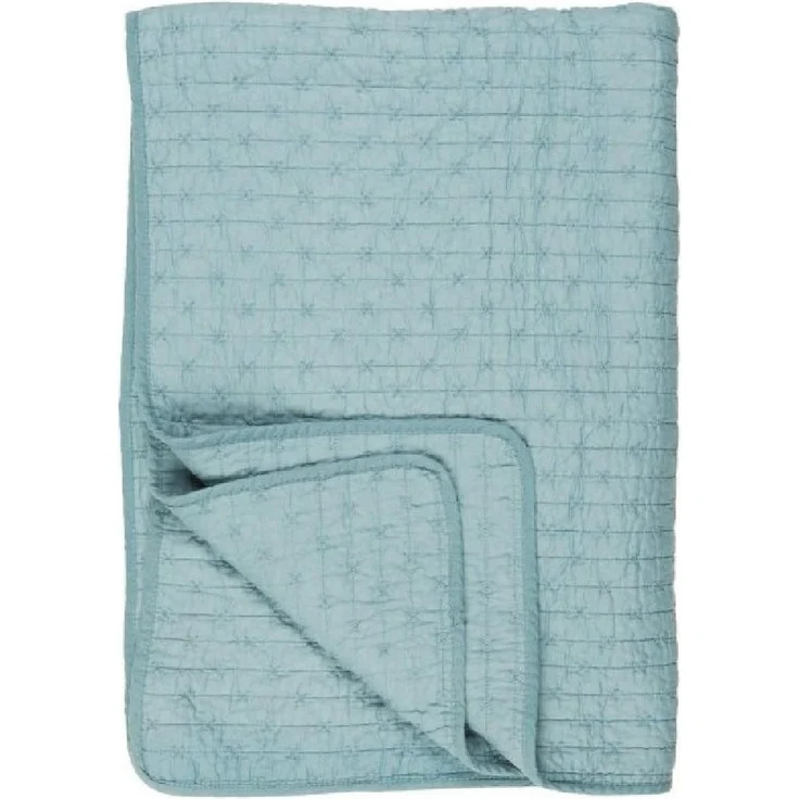 Ib Laursen - Decke Quilt Tagesdecke Überwurf 180x130cm Blau Kreuzstiche 07961-13 – Bild 4