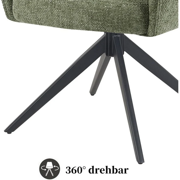 DUBI Möbel Polsterstuhl THOMAS-ZARA, 360° drehbar mit Federkernpolsterung – Bild 4