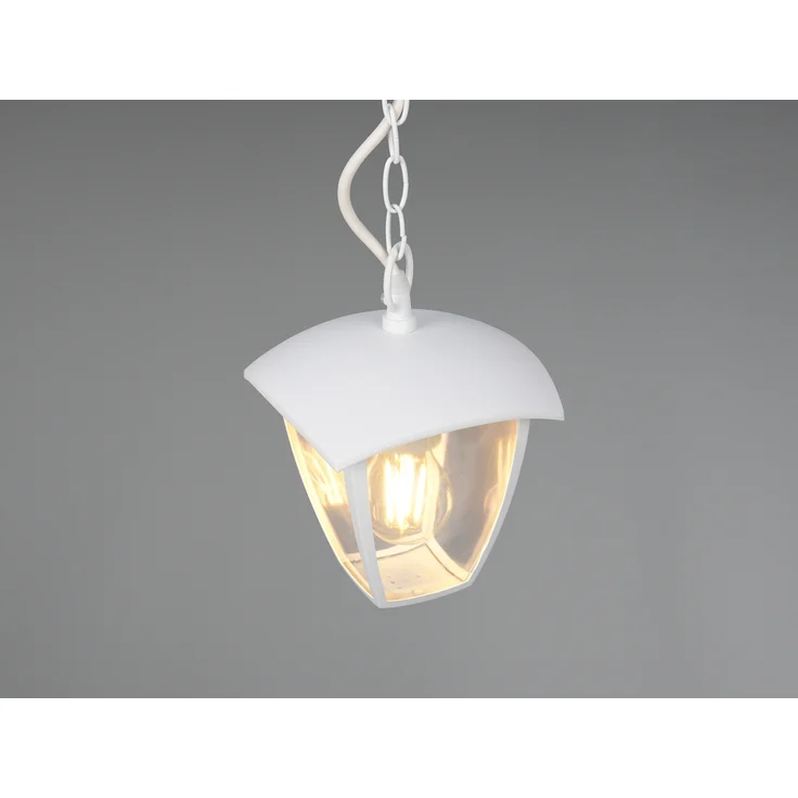 LED Außenhängeleuchte im Landhausstil aus Aluminium Weiß, 17x17cm – Bild 5