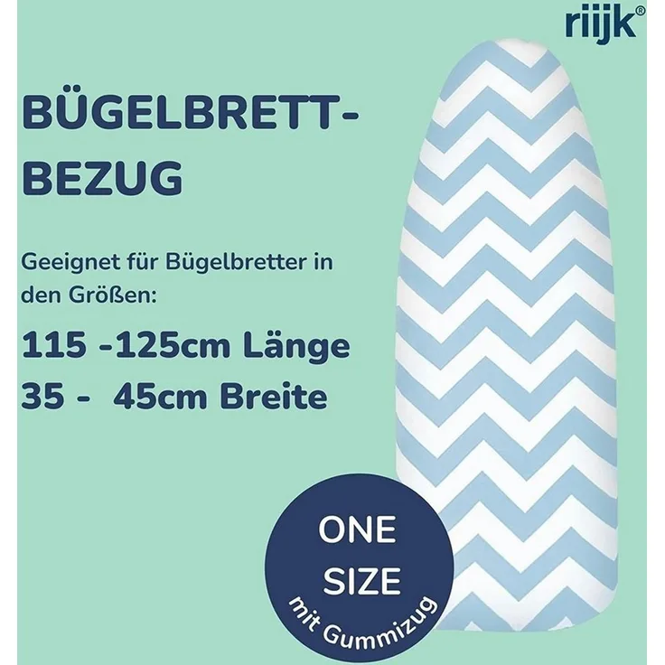 riijk Bügelbrettbezug Bügeltischbezug, Zubehör für universal passend bis 125cm Länge und 45cm Breite, Bezug Spanner Bügeltuch