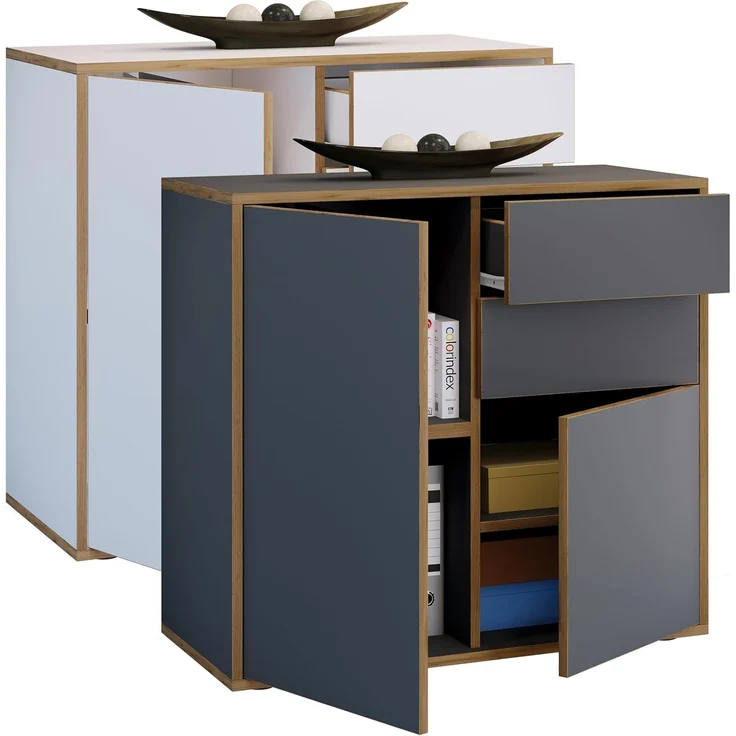 VCM Kommode & Sideboard Salia 920759 Anthrazit H. 74 x B. 79 x T. 33cm – Bild 6