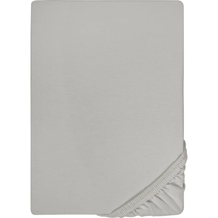 biberna Feinjersey-Spannbetttuch 0077144, sturmgrau, 1x 90x190 cm - 100x200 cm – Bild 5