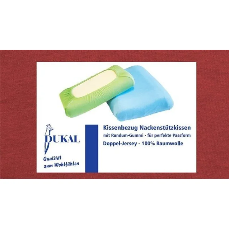 DUKAL Kissenbezüge Nackenstützkissen, aus hochwertigem DOPPEL-Jersey, (1 Stück), 30x50 - 35x50 cm, 100% Baumwolle, mit Spannumrandung, Made in Germany