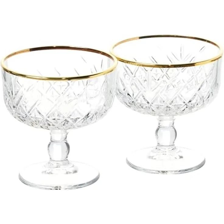 Pasabahce Dessertschale Timeless 440211 Dessertschale im Kristalldesign 280 ml 2er Set, (2-tlg)