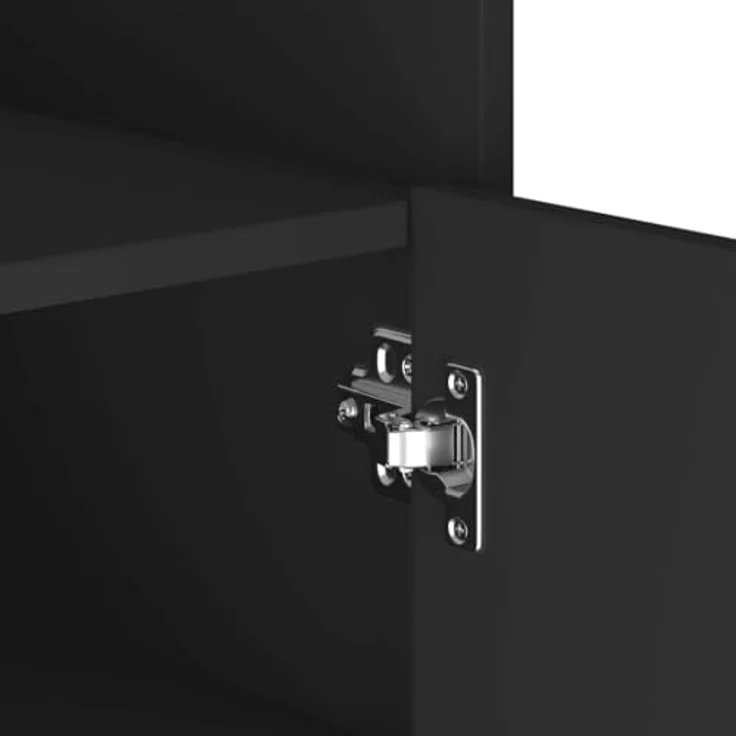 Highboard Schwarz 45 x 35 x 75 cm Holzwerkstoff – Bild 7