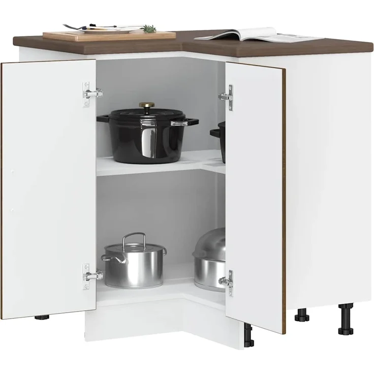 vidaXL Küchen-Eckunterschrank Porto Braun Eichen-Optik Holzwerkstoff 853994 – Bild 2