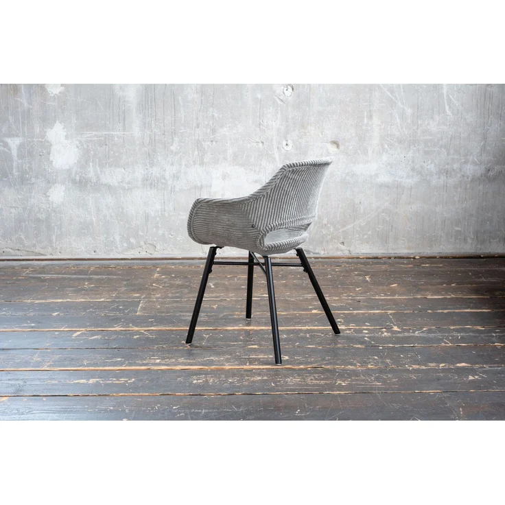 KAWOLA Stuhl ZAJA Esszimmerstuhl Cord grau 82 x 59 x 57 cm – Bild 5
