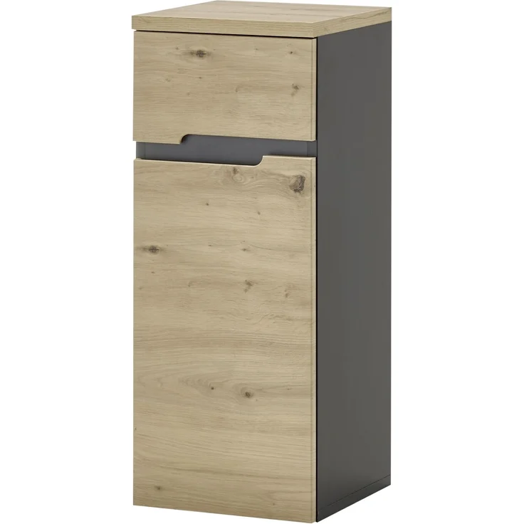 Badezimmer-Set >Memphis< (5-tlg. ) Grau / Artisan Eiche Dekor - 230x176x53 (BxHxT) – Bild 1