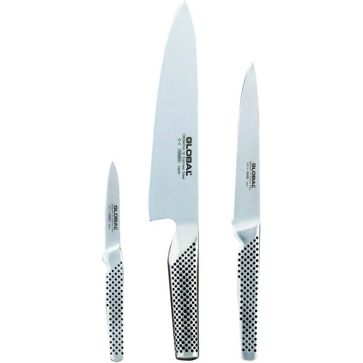 Global Messerset G-21524: Kochmesser + Kleines Schälmesser + Universalmesser – Bild 1