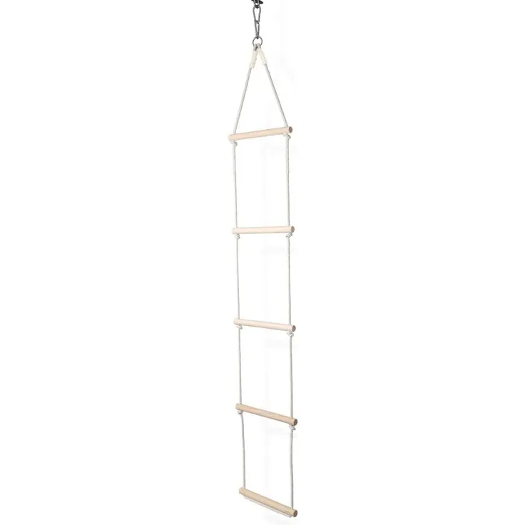 MAMOI® Strickleiter strapazierfähige Kletterleiter für Kinder aus Holz und Baumwollkordel | CE | 100% ECO | Made in EU