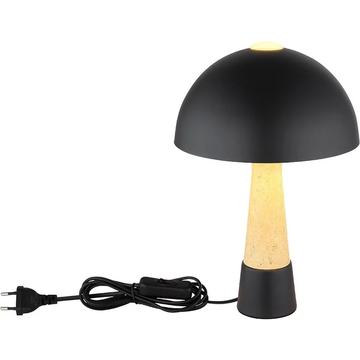 Tischleuchte, schwarz matt, Wippschalter, H 36,5 cm – Bild 8