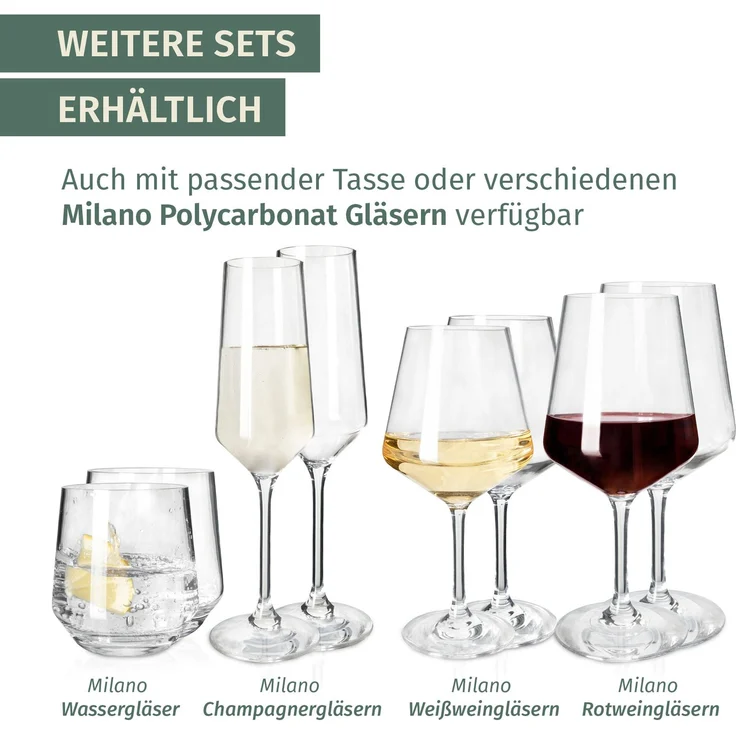 Moritz Camping Tafelgeschirr aus Melamin für 4 Personen 12-teilig | spülmaschinenfest | Picknick Geschirrset | Geschirr Campinggeschirr I Stone Curry Design – Bild 8
