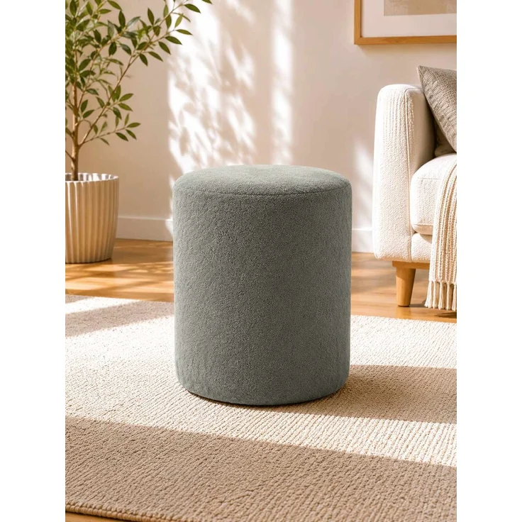 Hanah Home 'Az-Sln-02 - Stone Grey' Pouffe, Steingrau, 40 x 45 x 40 cm – Bild 1