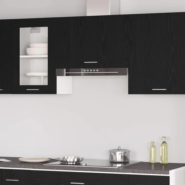 vidaXL Hängeschrank Lyon Schwarz Eichen-Optik 60 x 31 x 40 cm 863146 – Bild 1