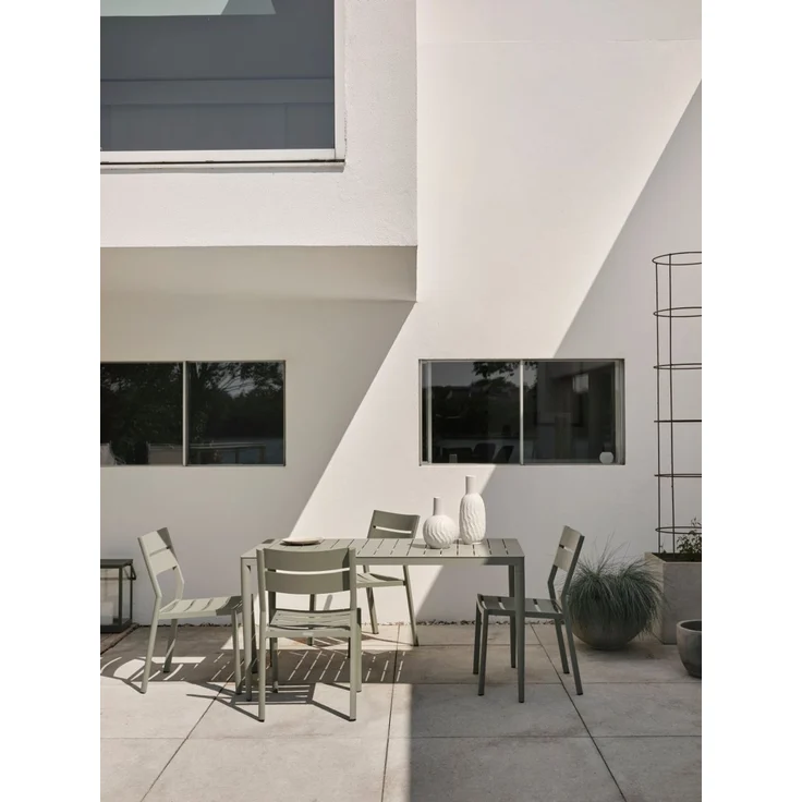 Gartenesstisch Bigby aus Aluminium, modern und rechteckig, hellgrün, für 4–6 Personen – Bild 2