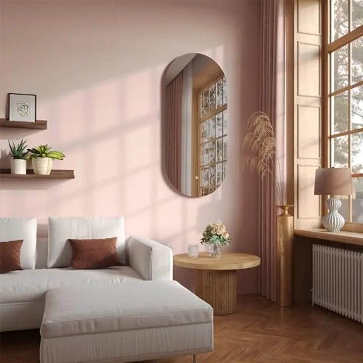 Badezimmerspiegel Weiß 110 x 50 cm mit LED Beleuchtung Vicco