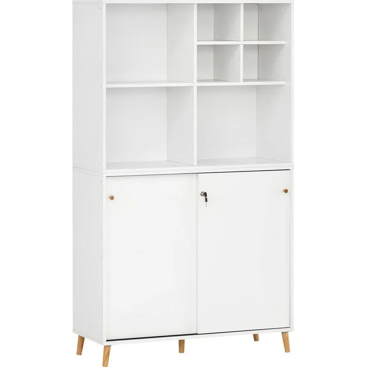 SCHILDMEYER Büroschrank Regal Büromöbel Standregal Schrank Ablage 3tlg. Set Weiß