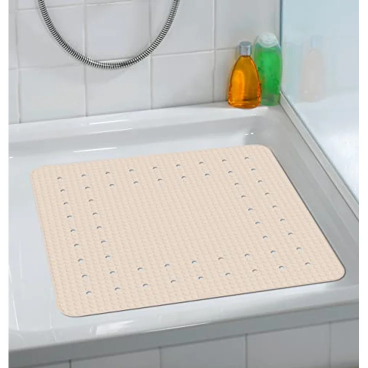 WENKO Duschmatte, für Badezimmer geeignet, angenehme Trittkomfort, quadratisch, Badematte – Bild 3