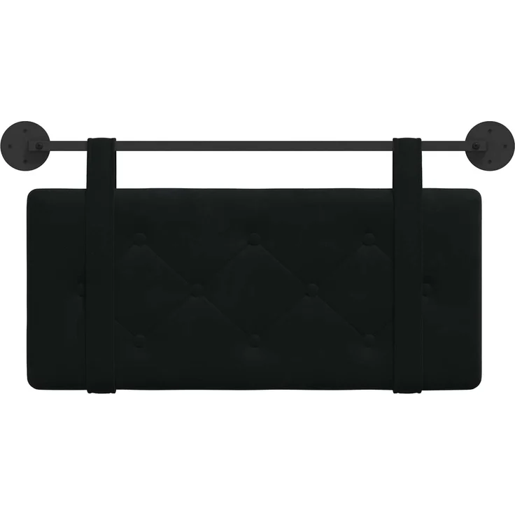 vidaXL Hängendes Kopfteil Schwarz Samt 5 x 90 x 55 cm – Bild 5