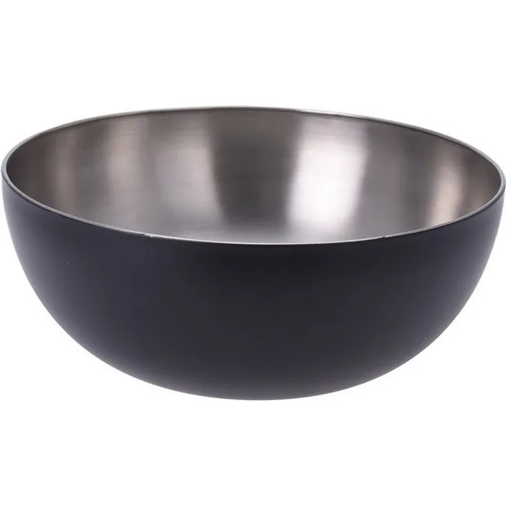 Neuetischkultur Dekoschale Schale Edelstahl Schwarz-Silber (1 St, 1 Schale)